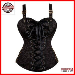 Victorian Corset Top Steampunk Cosplay Renaissance Fair Bustier Plus Size